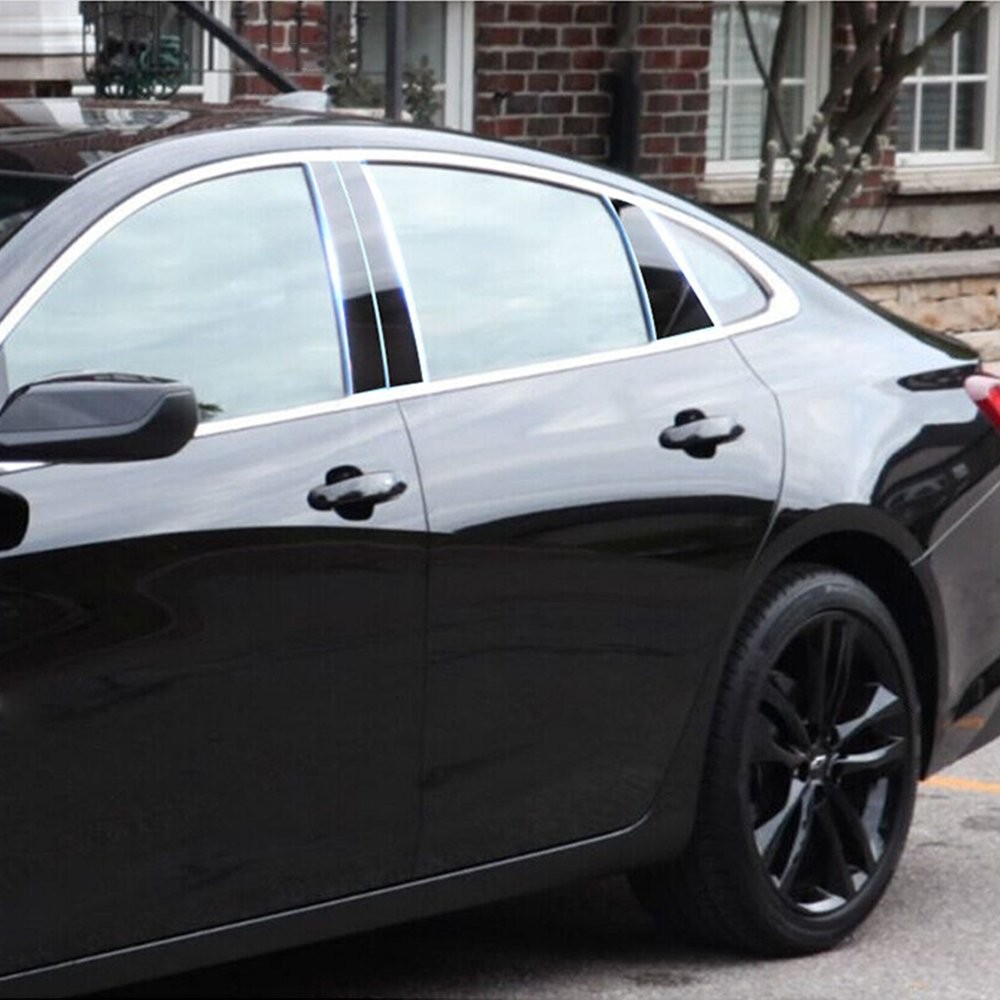 6/1 For Chevrolet Malibu 2016-2021 Car Door Trim Pillar Posts Black Decal Cove A