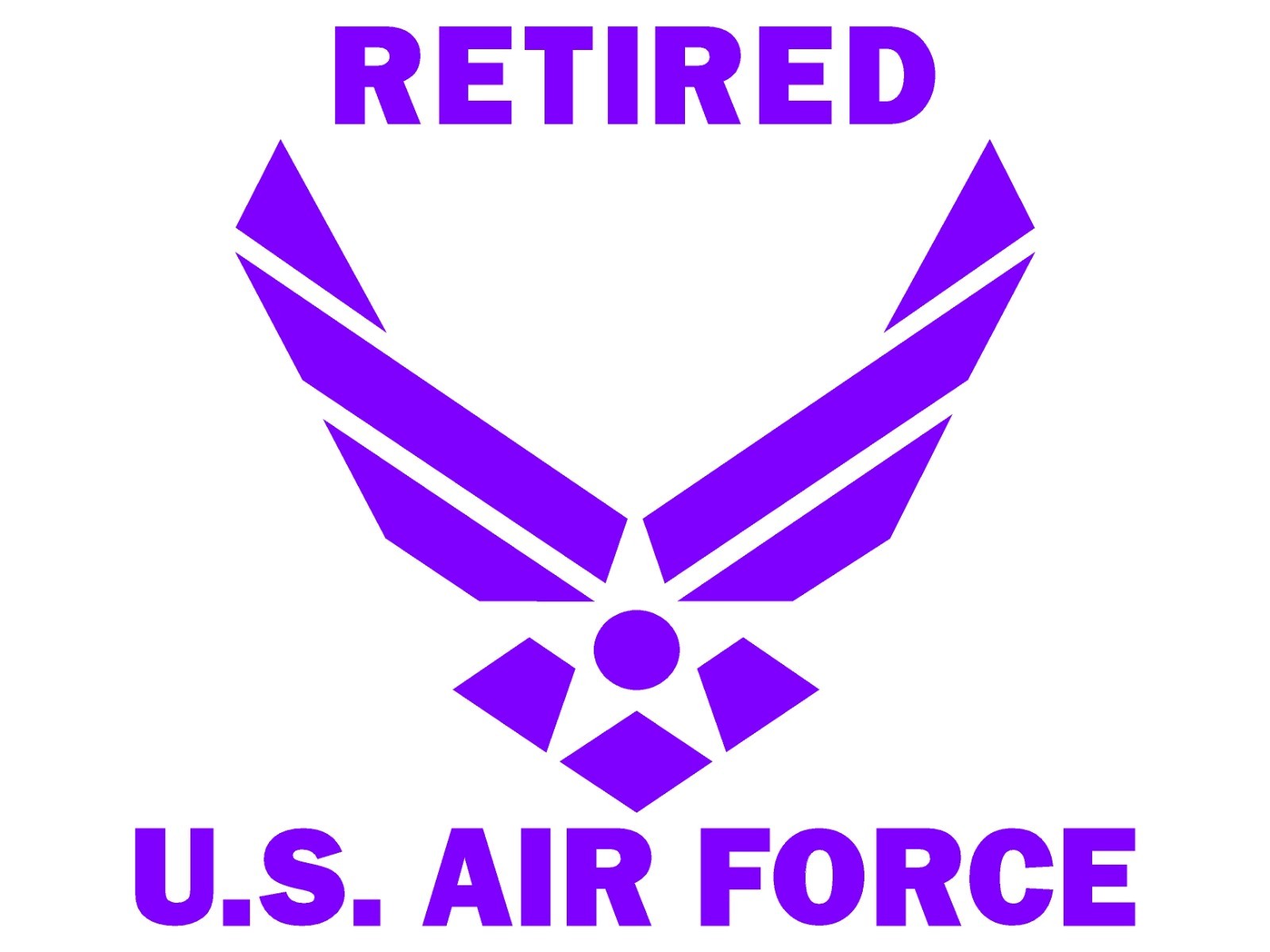 United States Air Force Retired USAF Die Cut Vinyl Decal Many Colors and Sizes