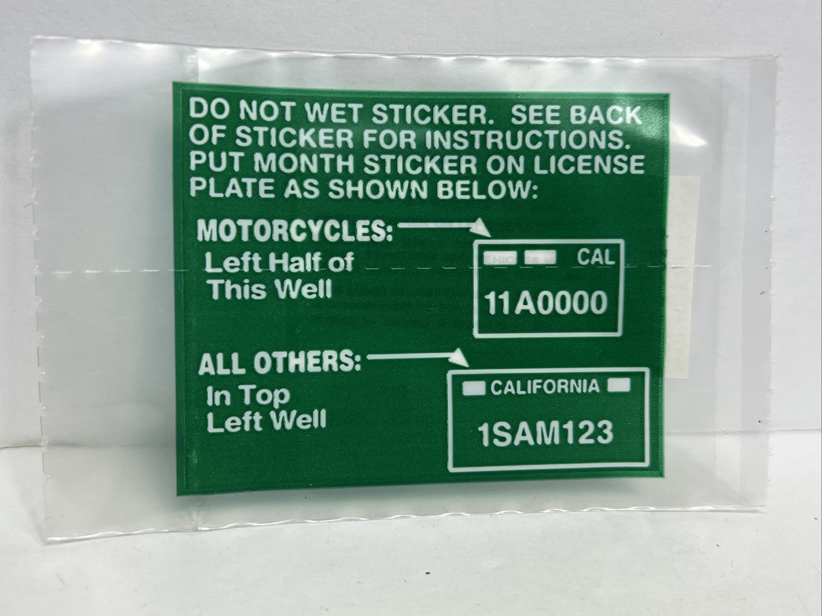 California DMV License Plate Month Sticker – NOVEMBER-Original