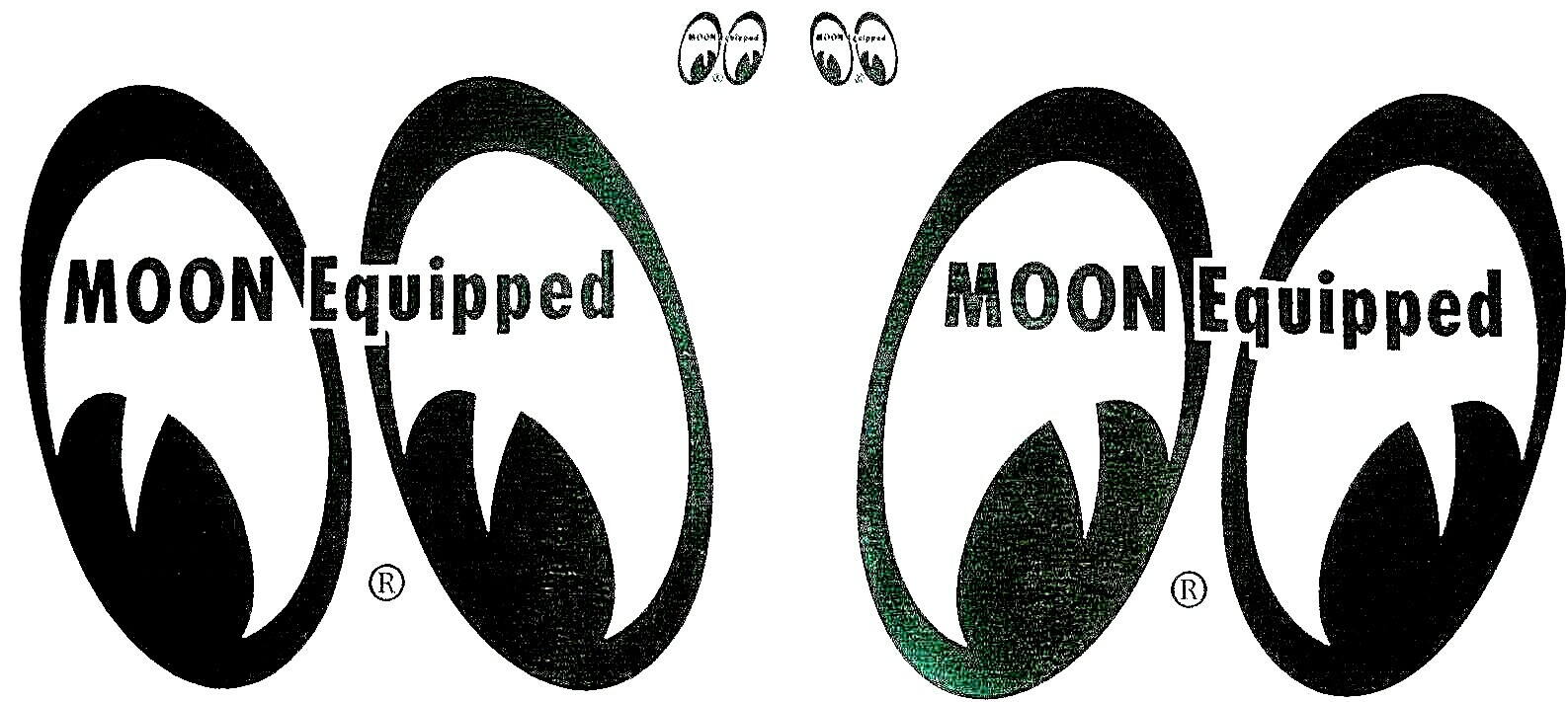 Mooneyes 4″ TALL Decals Hot Rat Rod Stickers Drag Race Muscle Car MOON EQUIPPED