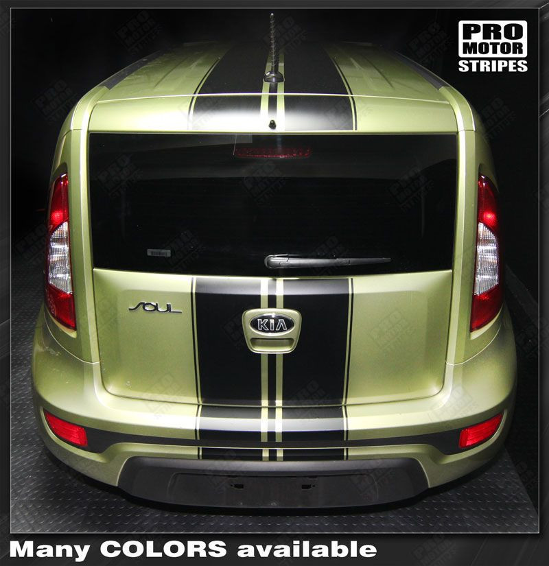 For KIA SOUL Over Top Center Sport Stripes Decals 2014 2015 2016 2017 2018