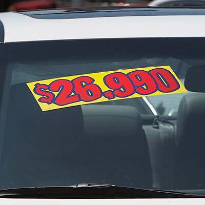 3-Color PRICING SIGN FOR CAR DEALERSHIP LOT VINYL STICKER DECAL ADVERTISEMENT