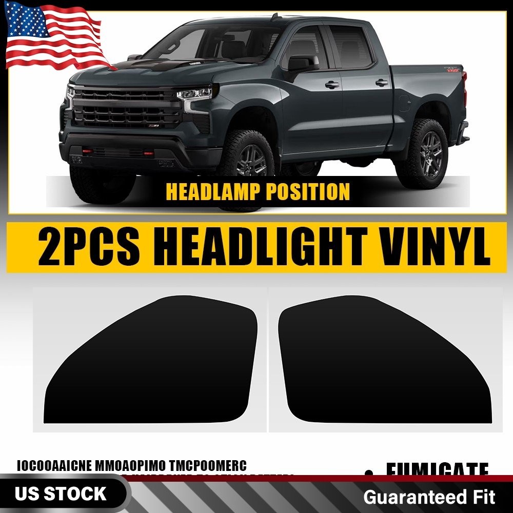 For 2022-25 Chevrolet Silverado 2X Side Marker Vinyl PreCut Overlay Tint Sticker