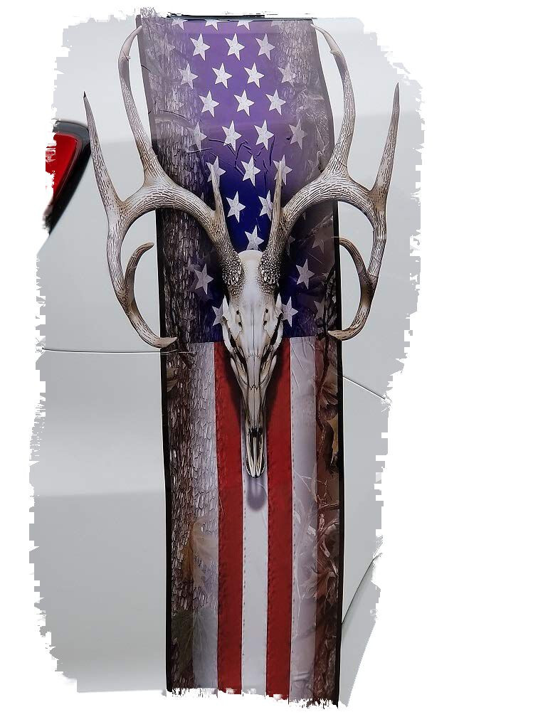 PAIR Americn Flag Deer Camouflage Truck Bed Stripe Decals Stickers
