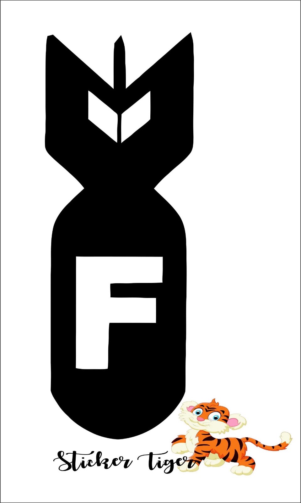 Set of 2 F BOMB STICKER HELMET STICKER DECAL TOOL BOX CAR BIKER