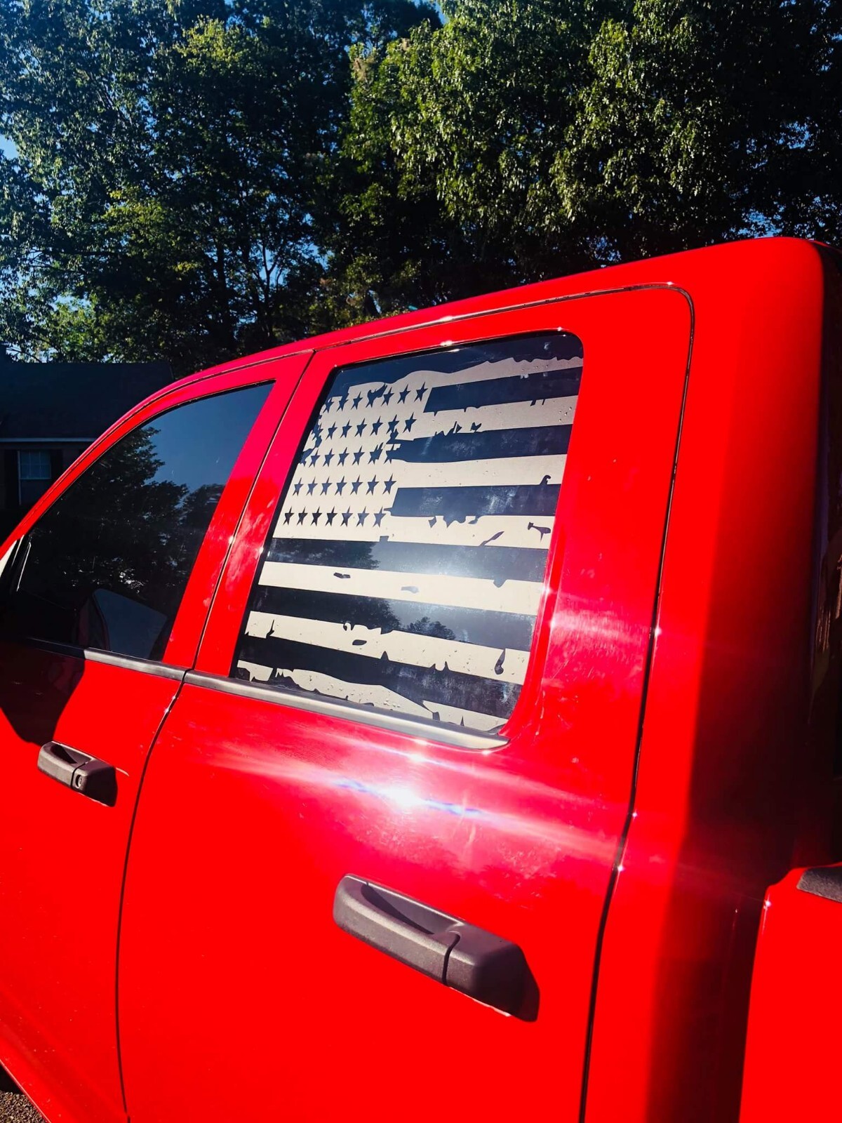 Side window flags. Compatible with Dodge Ram QUAD cab. All years. Both sides