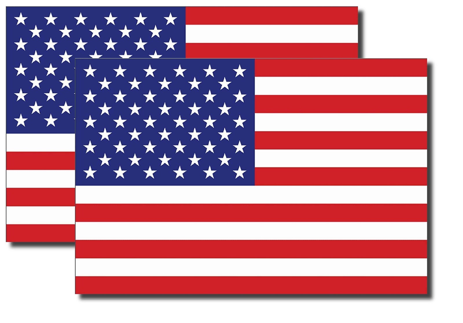 2x REFLECTIVE 3M USA American Flag Decal Stickers Exterior Various Sizes US made