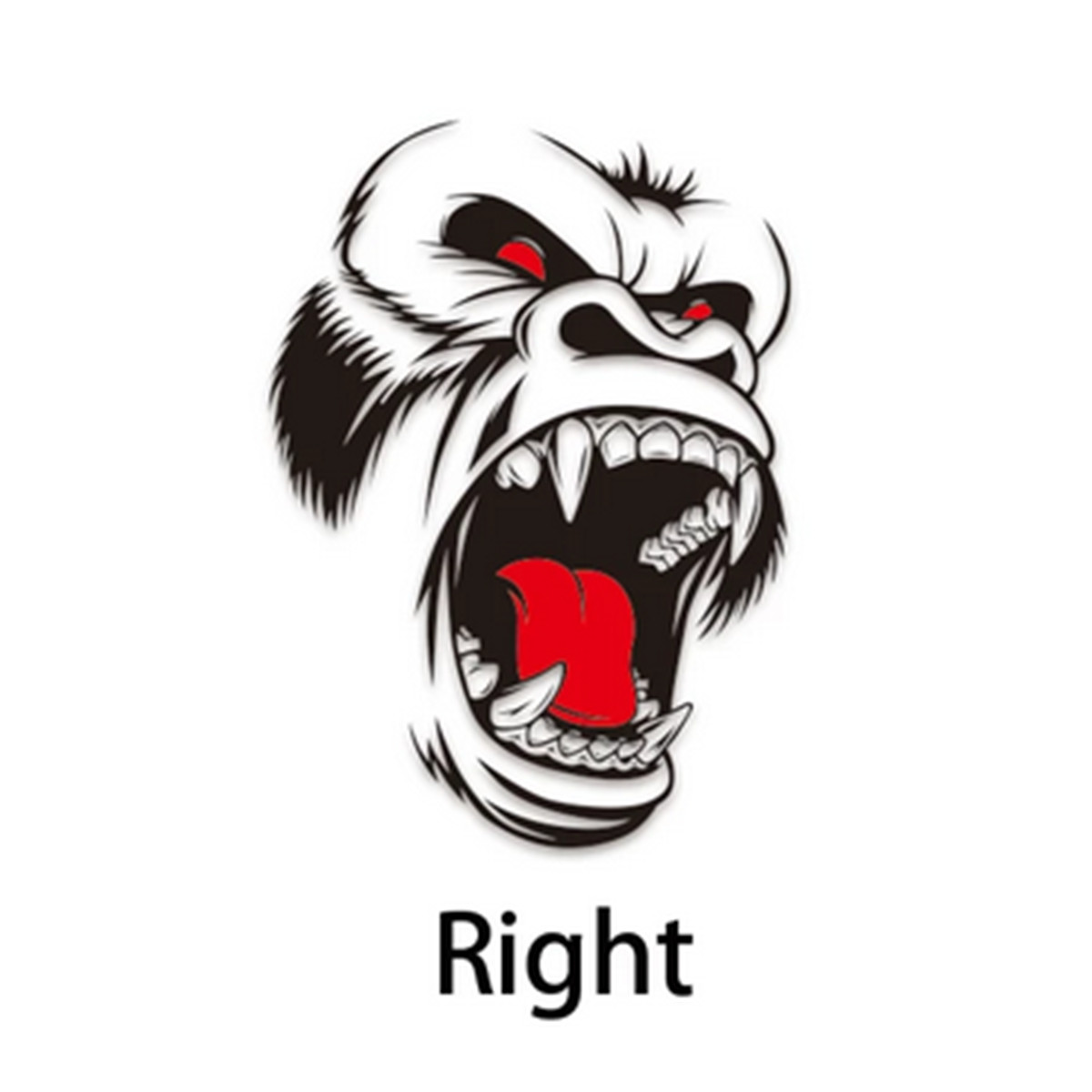 Horror Ape Totem Graphics Sticker Car Door Right Side Vinyl Decal Self Adhesive