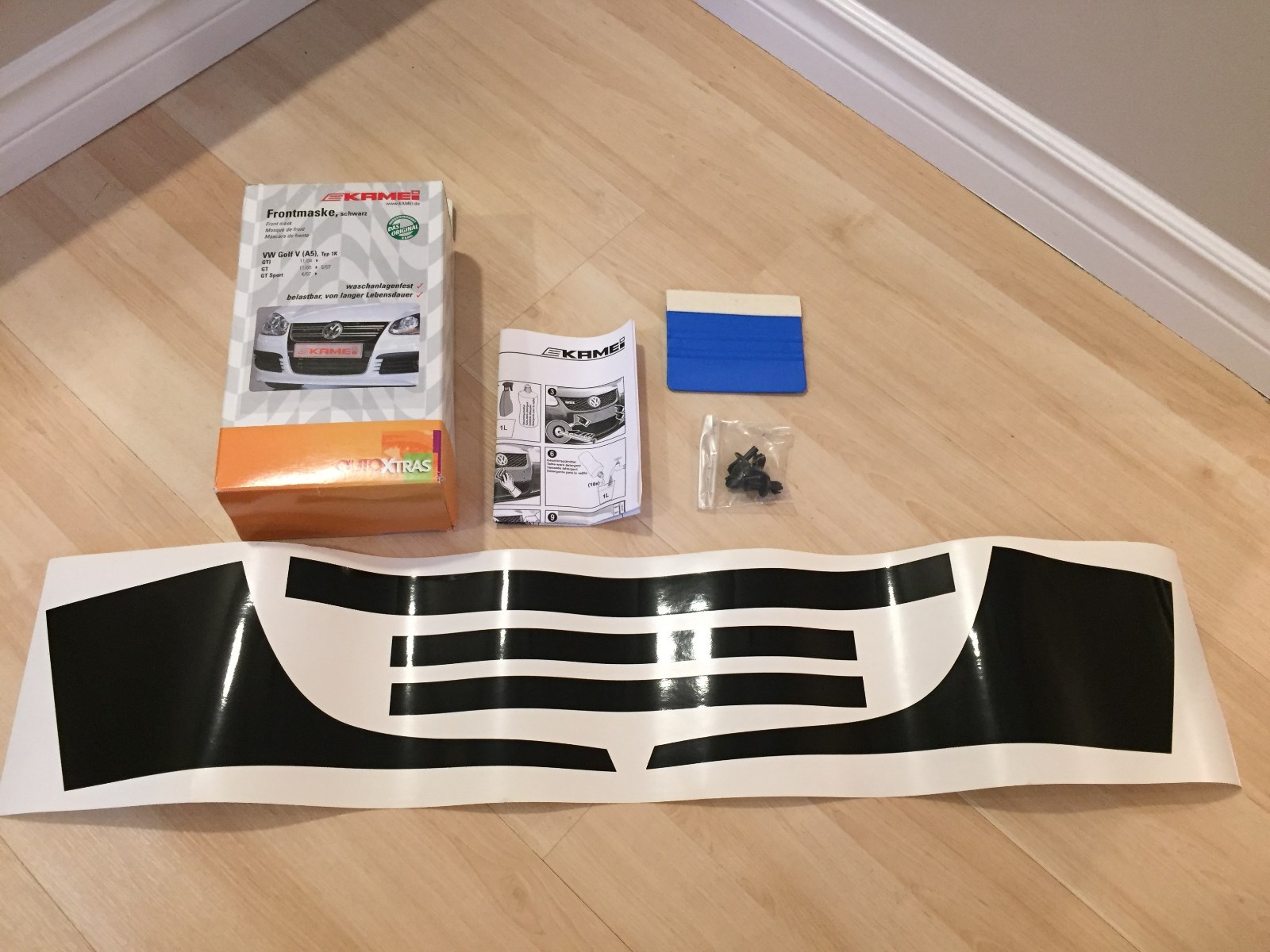 RARE KAMEI VW Volkswagen MK5 MKV A5 Front Decal Mask Set Golf GT GTI Accessory