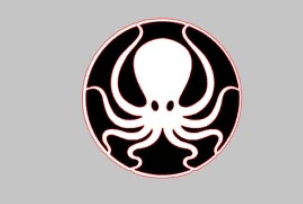 Octapus vinyl decal, 4×4 inches, Oracal 651 , white, black, free shipping