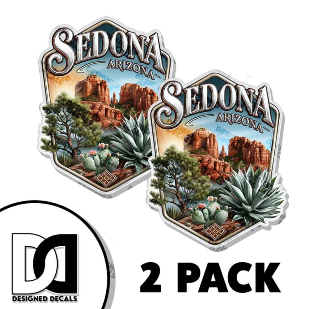 Sedona Arizona Desert Landscape Vinyl Decal Sticker 2 Pack