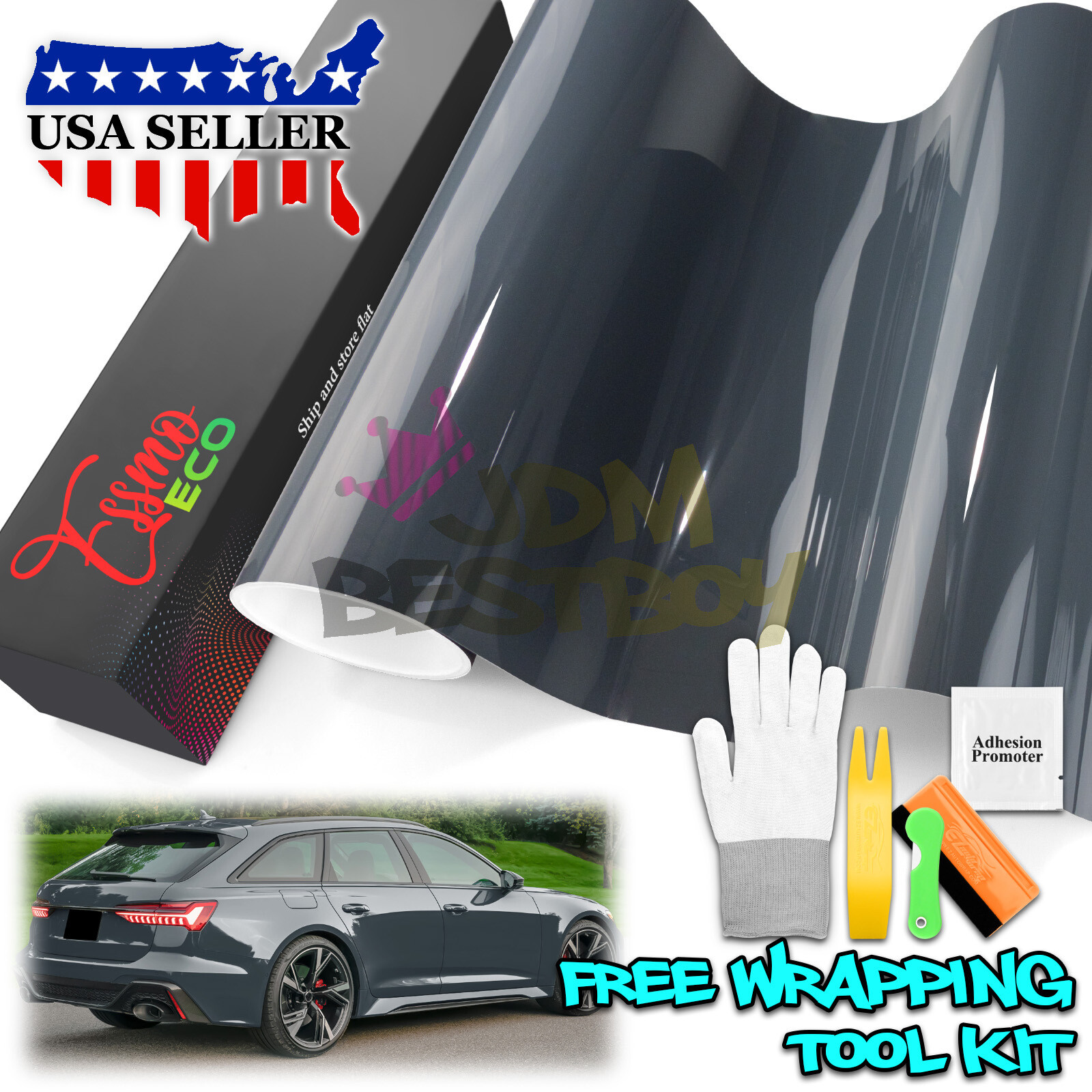 Color PPF Paint Protection Film Gloss Midnight Gray Car Paint Scratch Bra Wrap