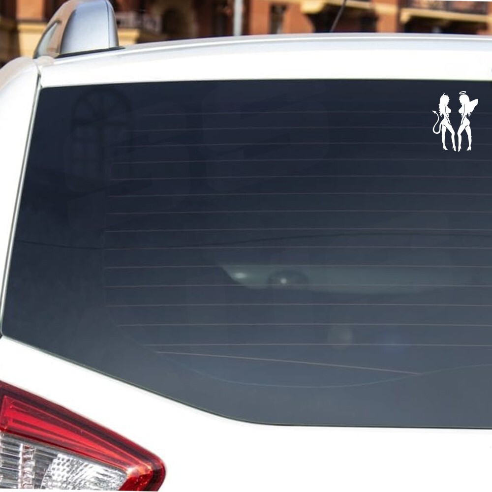 Sexy Lady Hot Girl Babe Angel Devil Sticker Decal JDM Car Bumper Laptop Window
