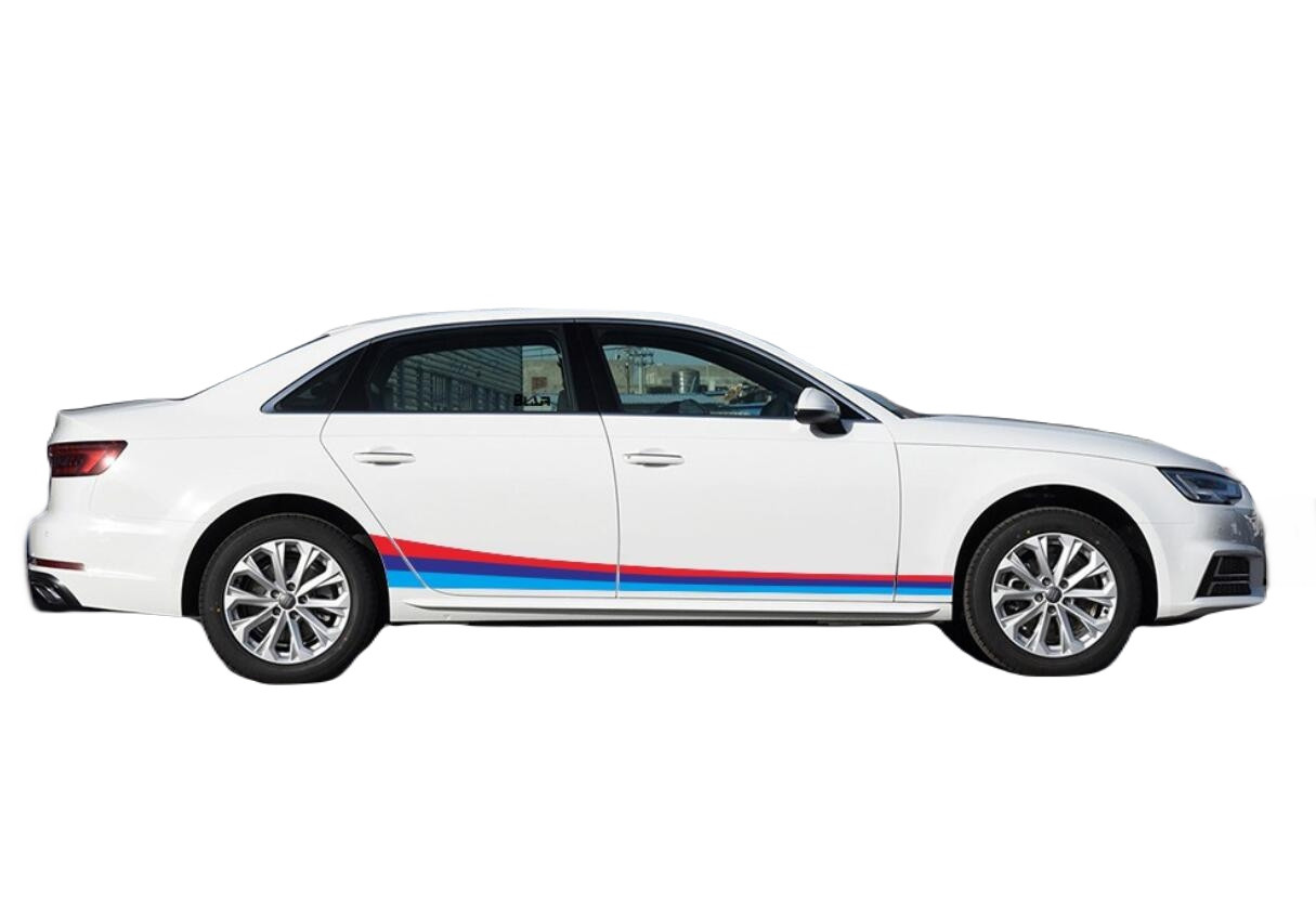Graphics Tricolor Racing Stripe Car Sticker For BMW E46 E60 E90 F10 X1 X3 X5 X6