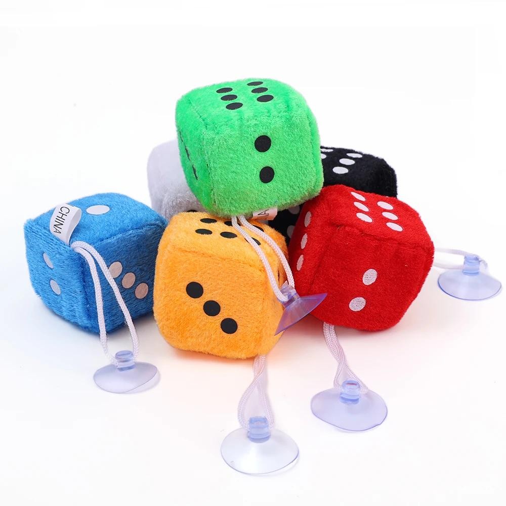 2 Pcs Car to Car Plush Pendant Three-dimensional Square Dice New