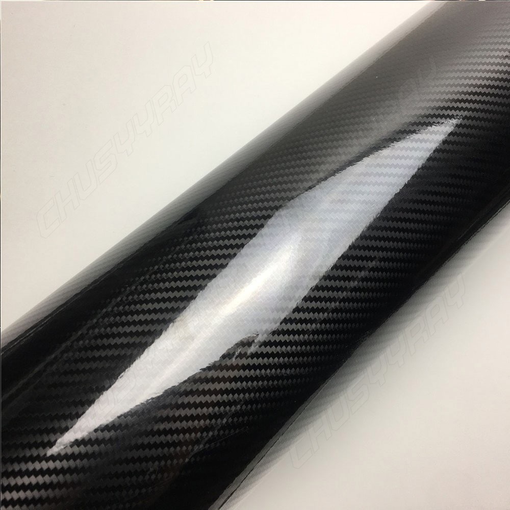 1-PC 5D Real Carbon Fiber Vinyl Wrap Sheet, High Gloss Finish for Auto Exterior