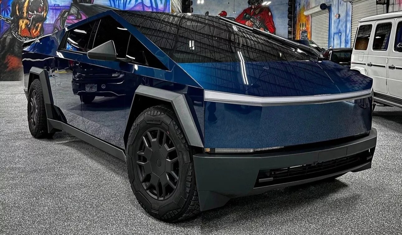 For Cybertruck Precut PPF Paint Protection Film Wrap Change Liquid Metal Blue