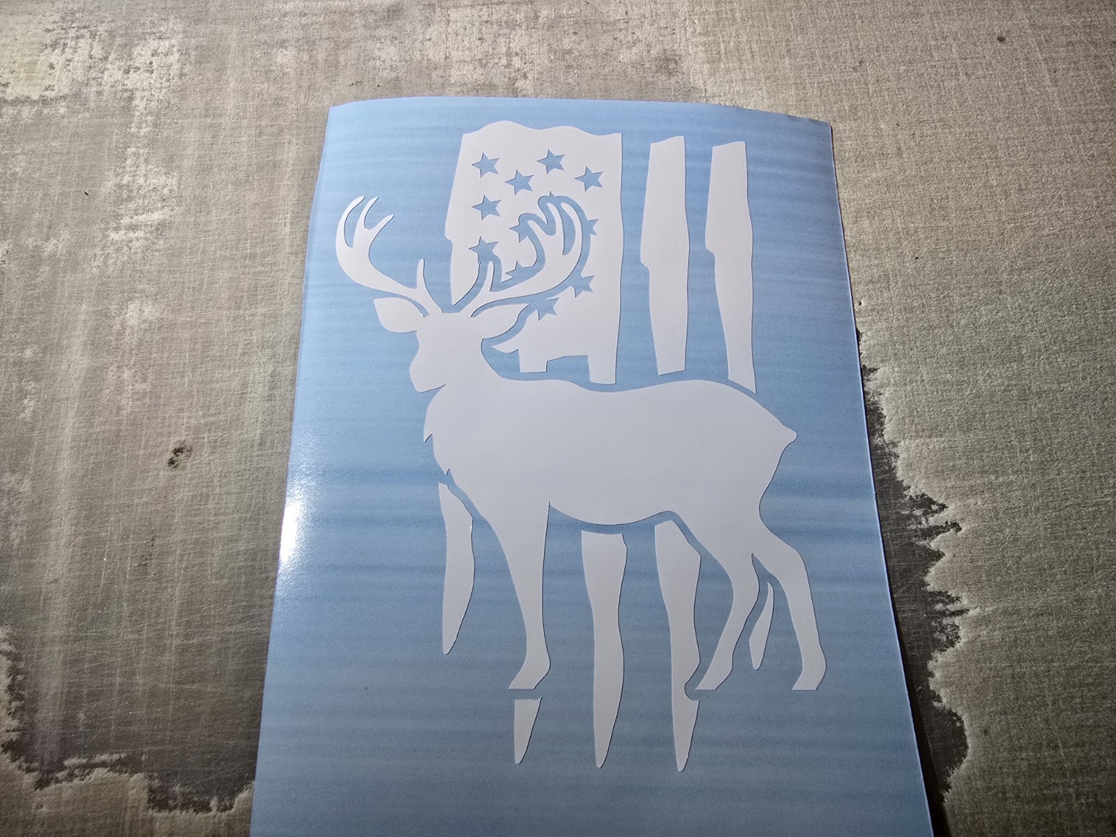 American DeerFLAG LANDSCAPE SCENE DEER Vinyl Decal -Sticker for Car Truck 1.0