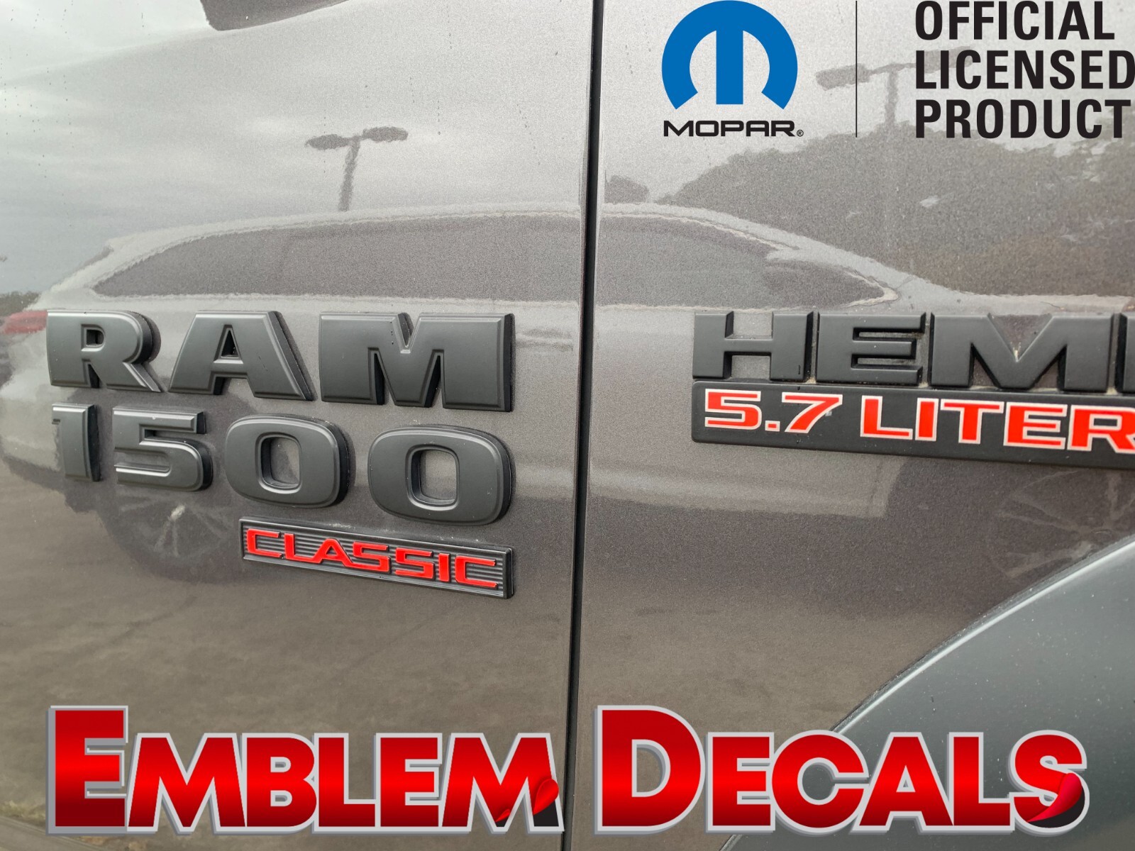 ” RAM 1500 4×4 CLASSIC ” DS Emblem Decals 2019 2020 2021 2022 2023