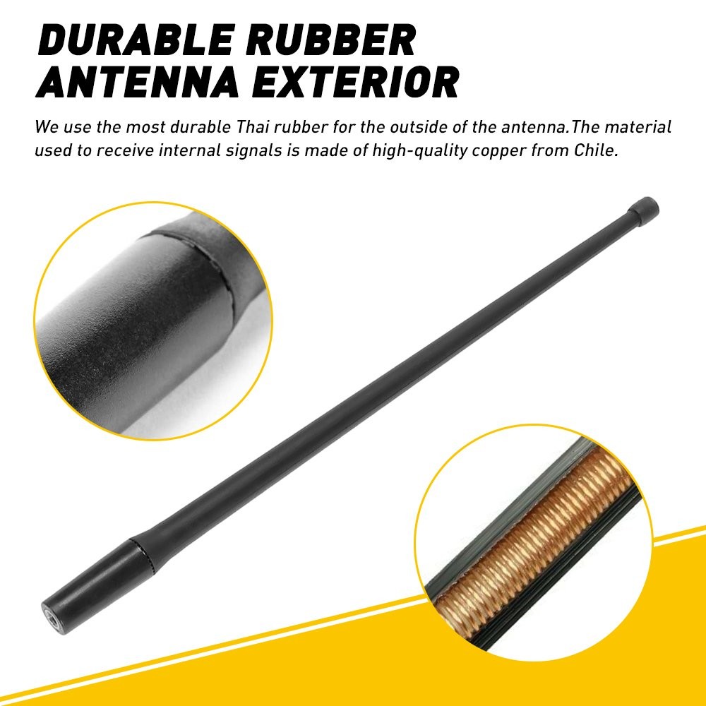 1/2set 13″ Antenna Black Mast Power AM/FM Radio for Universal Car Motorcycles Bo