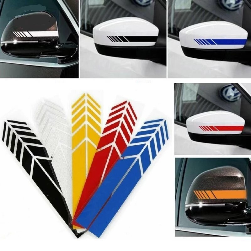 2Pcs Car Motorcycle Fluorescent Warning Decorative Cycling Stickers