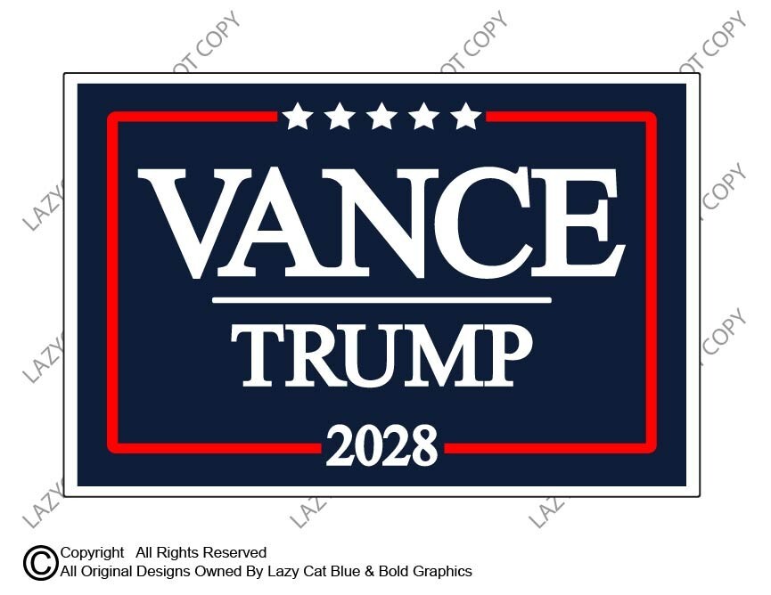 Vance Trump 2028 Decal Sticker JD MAGA Trump Make America Great Margaret Garbage