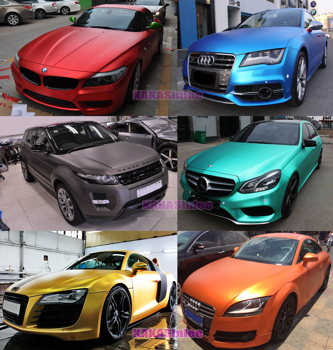 Full Car Wrap – Satin Matte Metallic Chrome Vinyl Sticker Decal Bubbles Free CF