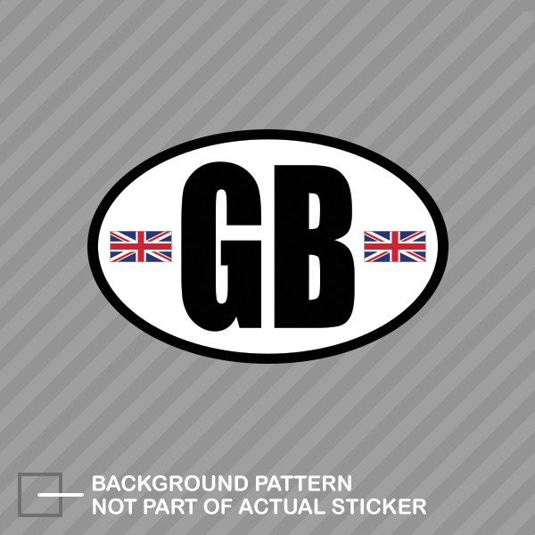 GB – Great Britain Oval Flag Sticker Decal Vinyl United Kingdom English