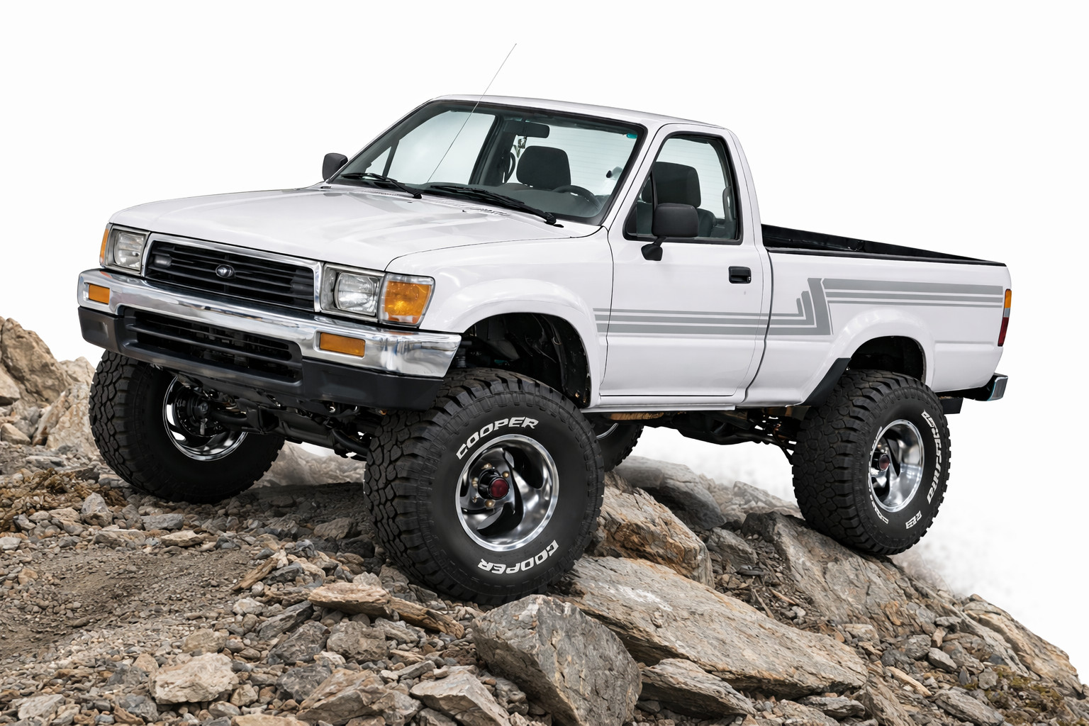 VINTAGE STYLE RETRO VINYL DECALS GRAPHICS FIT TOYOTA PICKUPS 89 to 94
