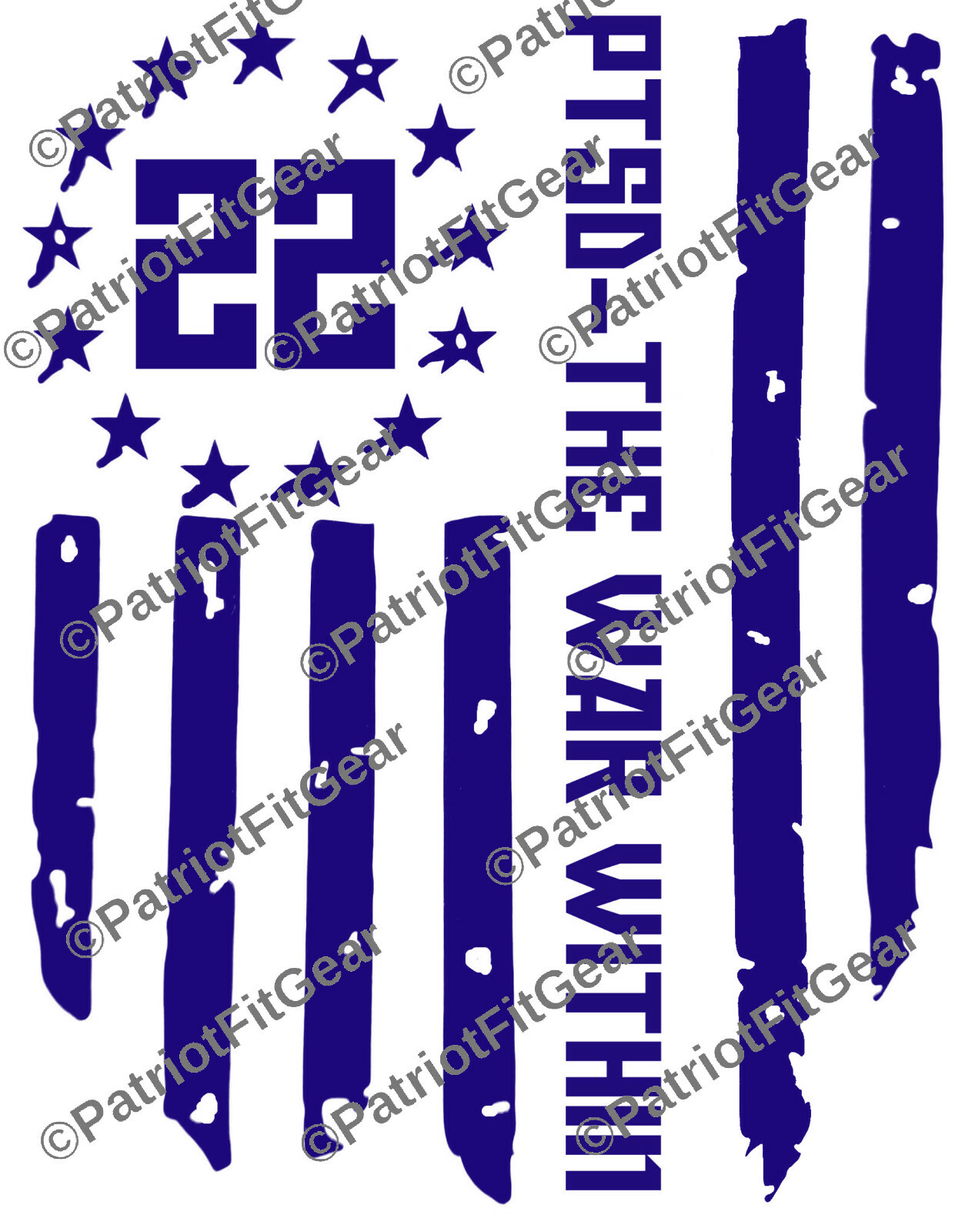 Veteran 22 Flag,PTSD The War Within,9×12,22 A Day,Support Our Troops,Vinyl Decal