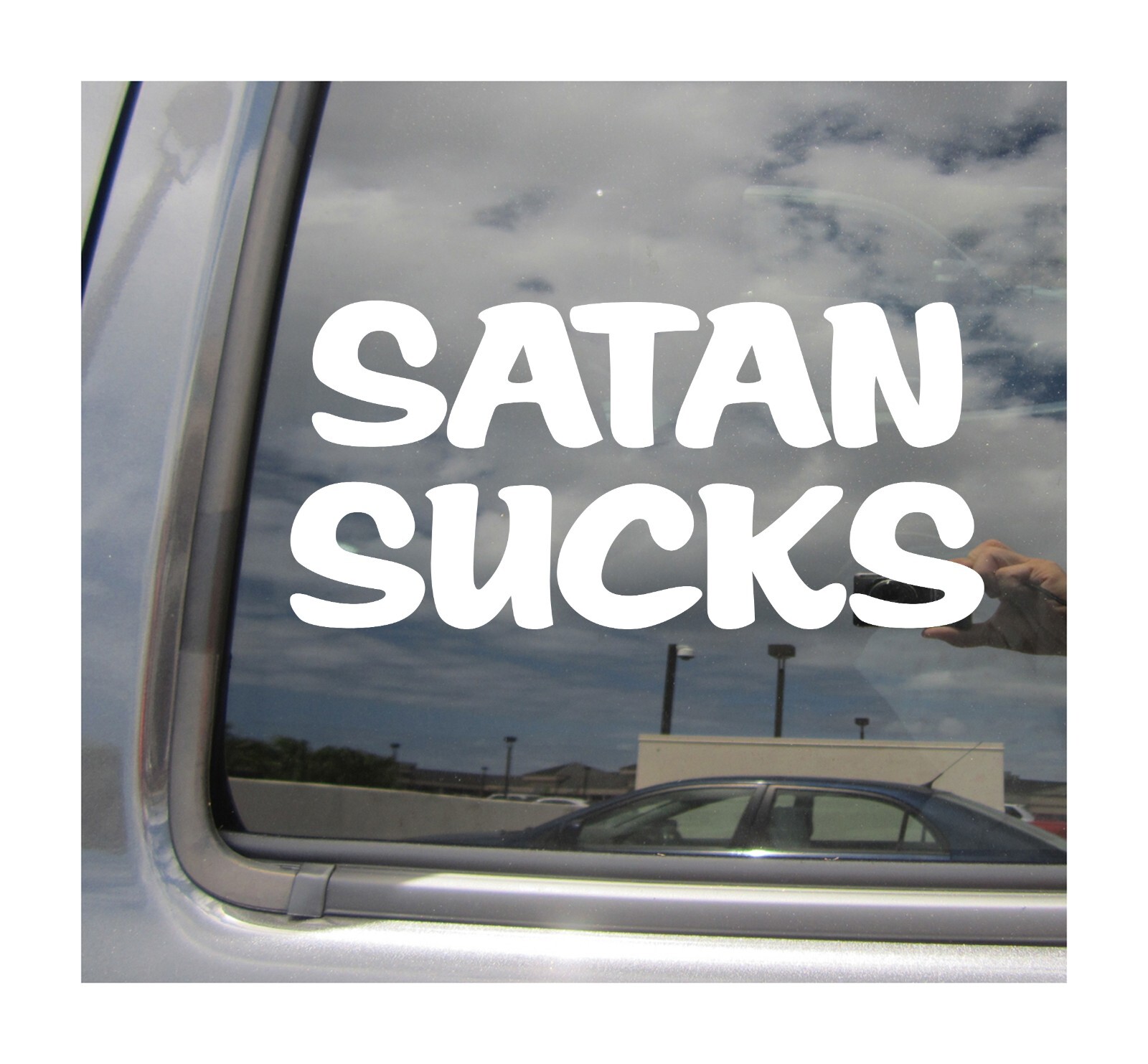 Satan Sucks – Devil Christ Christian Car Vinyl Decal Window Sticker 08425