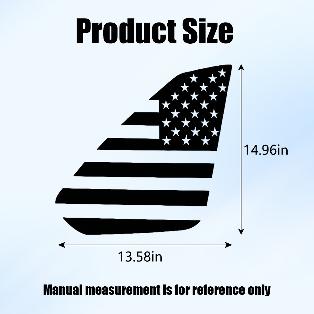 American Flag Vinyl Decal Set For Toyota Rav4 2019-2025 Rear Quarter Glass Decor