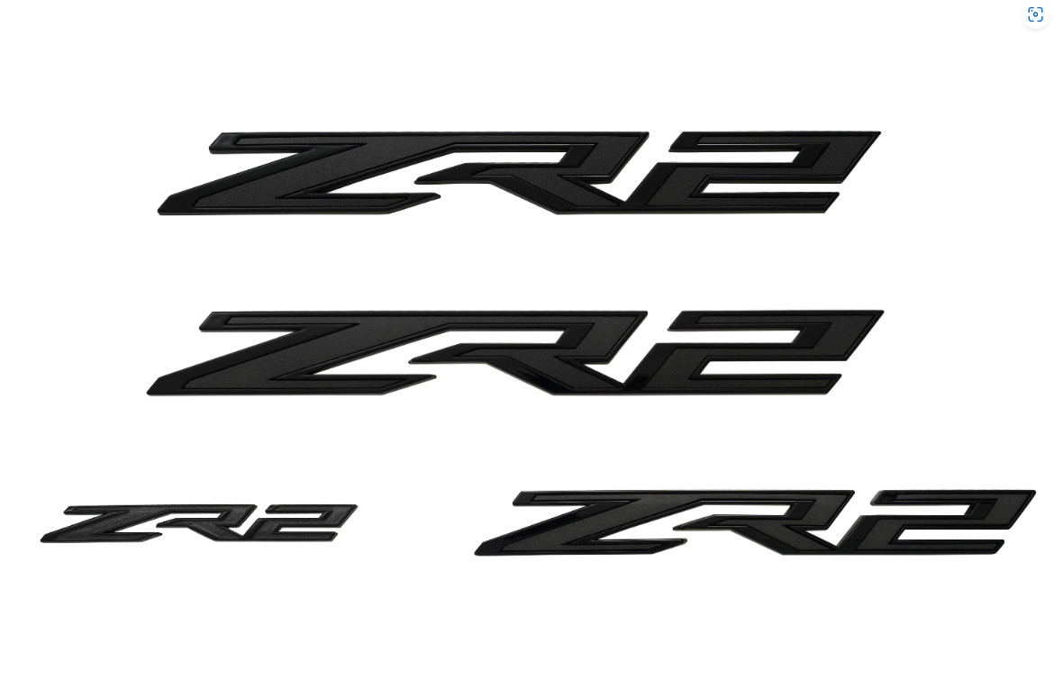 2024-2025 Chevrolet Silverado HD 2500 3500 ZR2 Emblems in Black 85636706 OEM