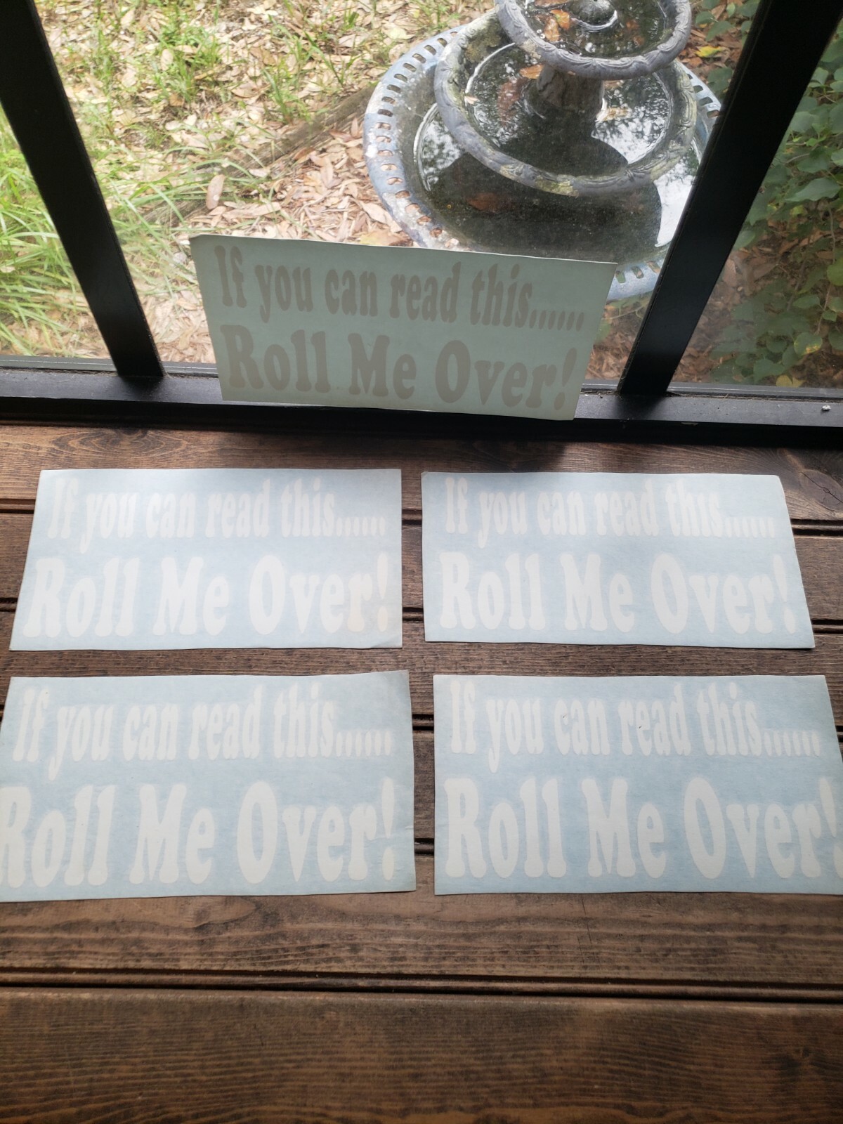 Lot of x5 If You Can Read This Roll Me Over decal sticker window windshield 9×4