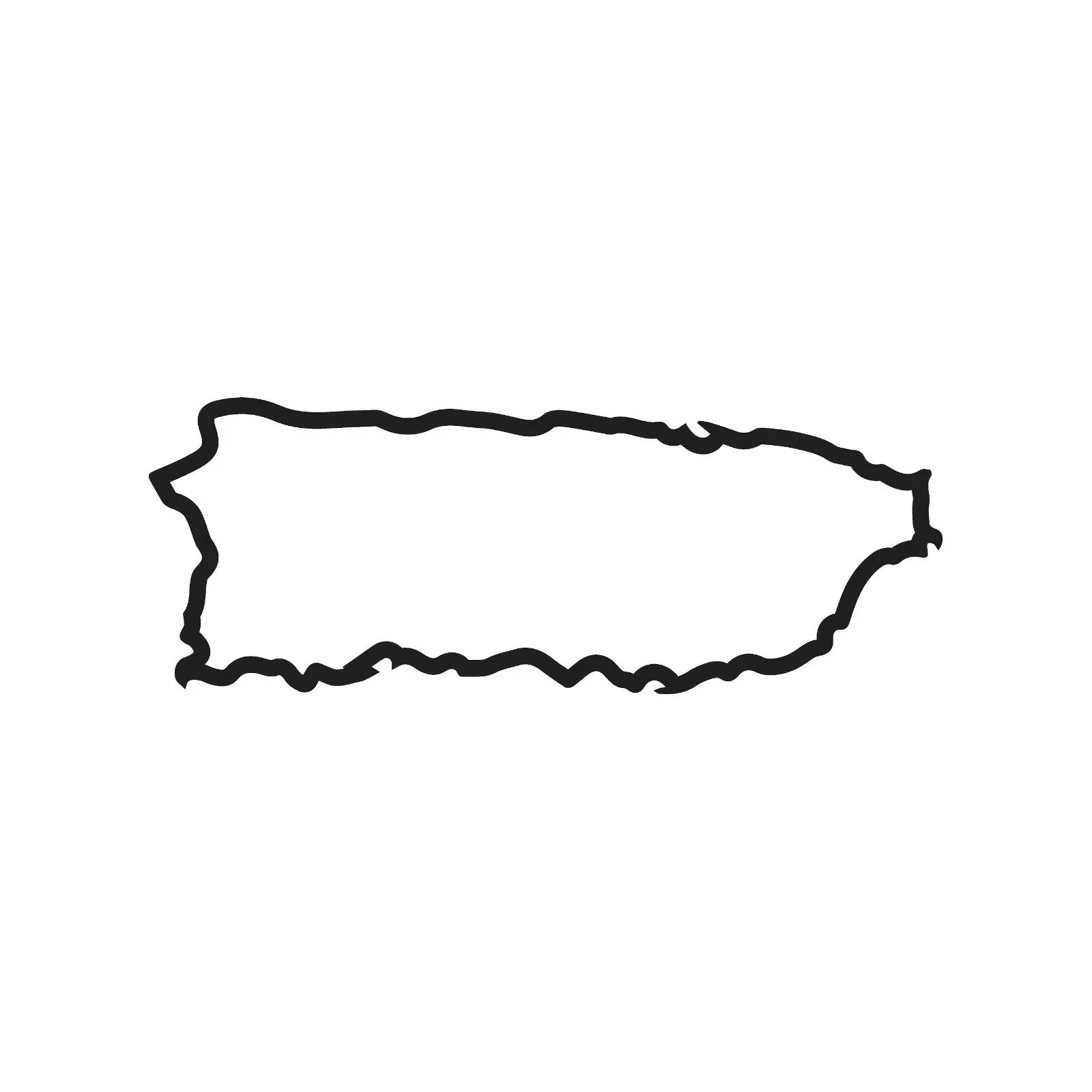 Puerto Rico country outline Vinyl Decal Car Window Laptop Sticker 4″ in