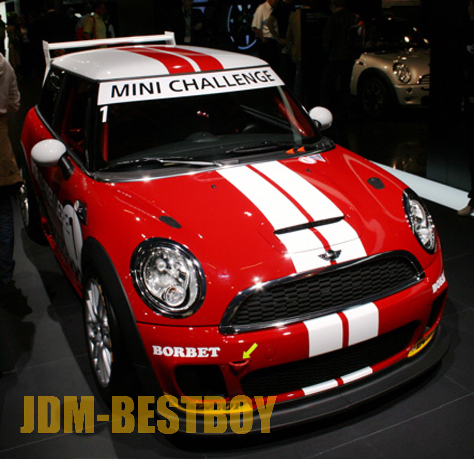 For Mini Cooper 4″ Dual Rally Racing Bonnet Stripes Decal Sticker Vinyl Wrap