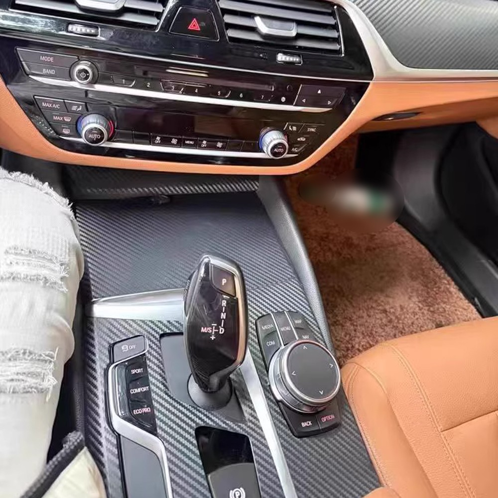 For BMW 5 Series G30 2018-2022 5D Carbon Fiber Pattern Interior DIY Trim Decals