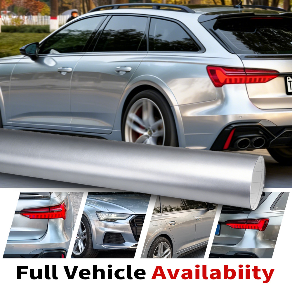 12″ x 60″ Silver Chrome Mirror Vinyl Film Wrap Sticker Stretchable 1ft x 5ft