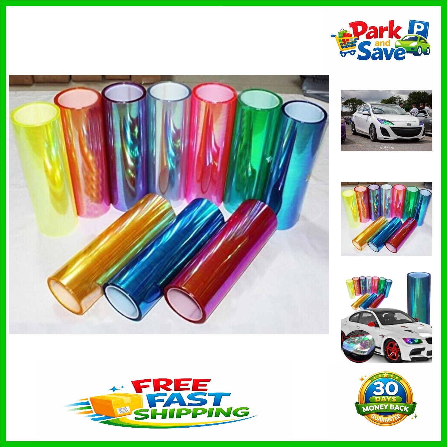 Durable 12×48 Self-Adhesive Chameleon Vinyl Film – Protect and Style Your Car