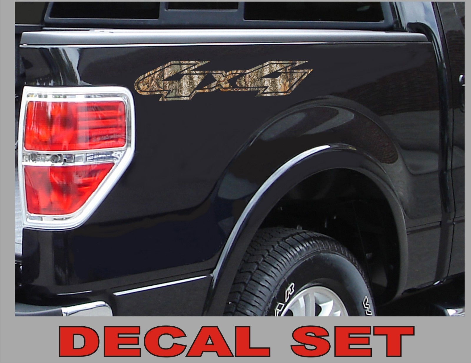 4×4 Truck Decals, REAL TREE CAMOUFLAGE (Set) for Ford F150 and Super Duty CAMO