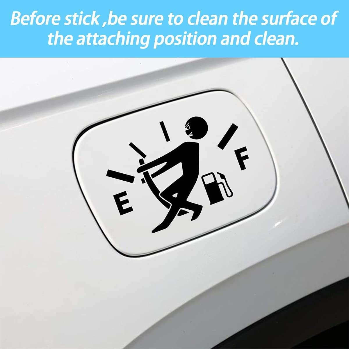 Funny Car Stickers High Gas Consumption Decal Fuel Gage Empty Stickers Fit Car