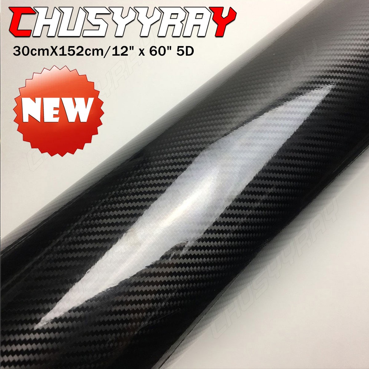 Premium Fibra De Carbono For Car Vinilo Para Autos Carros Negro 30*152 cm 5D