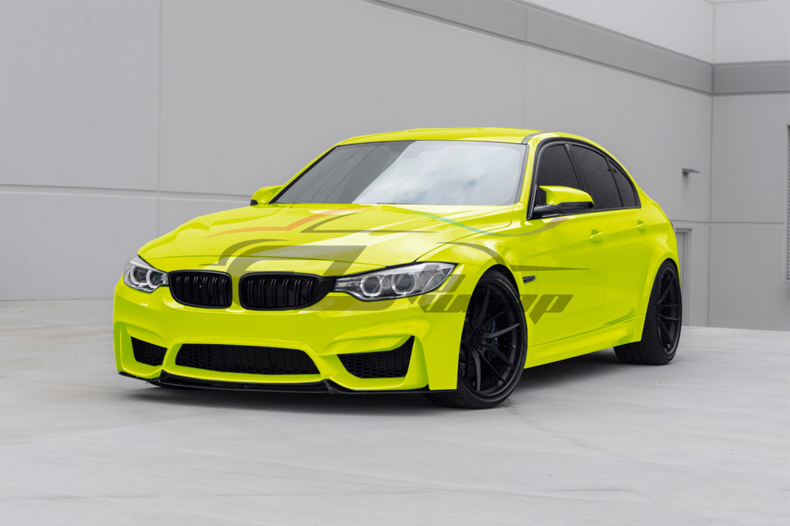 Gloss Glossy Lime Yellow Green Vinyl Wrap Sheet Sticker Decal Air Release Film