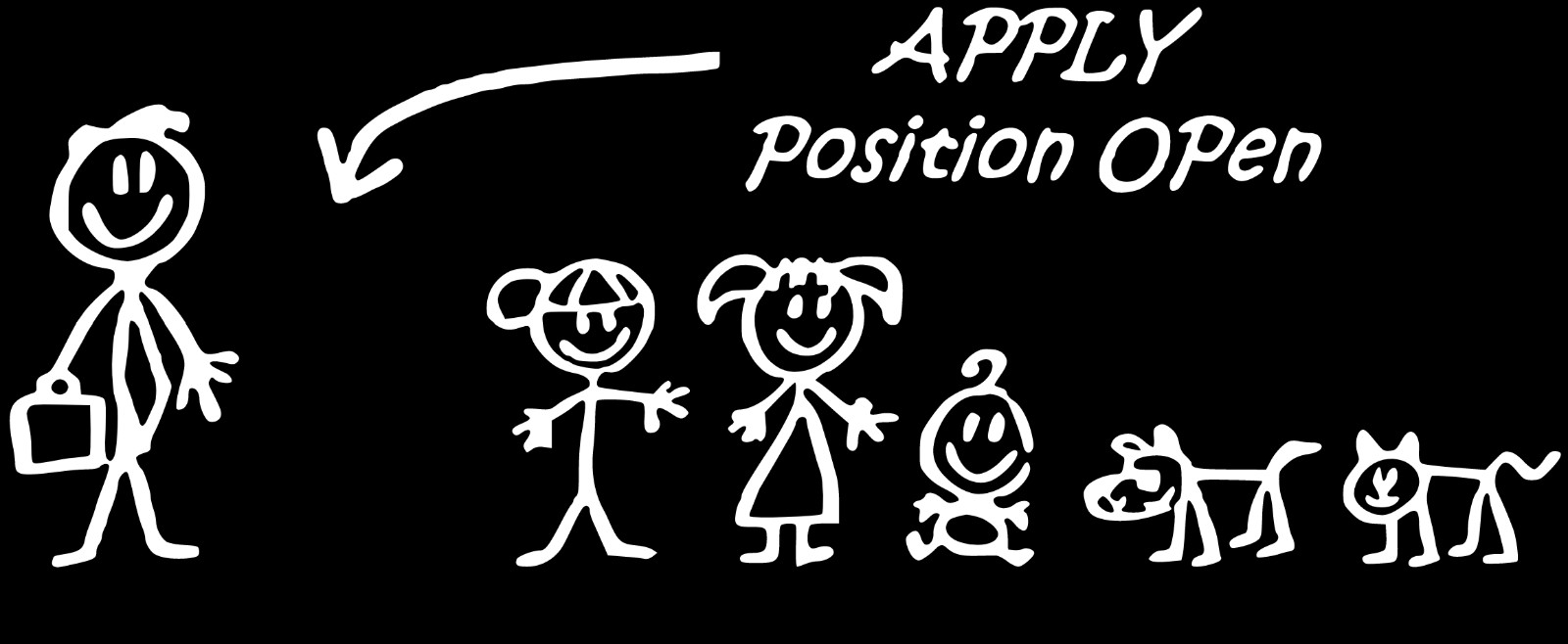 Position Open Funny Stick Figure Family & Pet Sticker Car Window Vinyl Decal