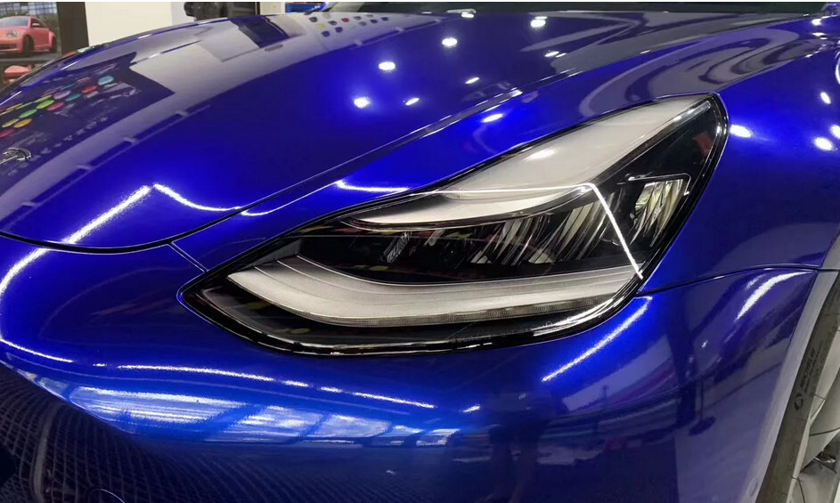 50FT x 5FT Premium Glossy Metallic Pearl Vinyl Car Wrap Film Sticker Blueberry