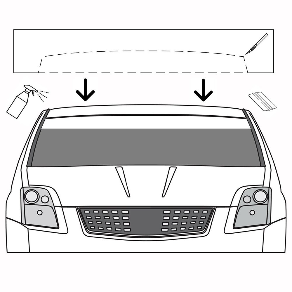 60″x8″ Car Window Tint Windshield Black Sun Visor Vinyl Decal Strip Sticker