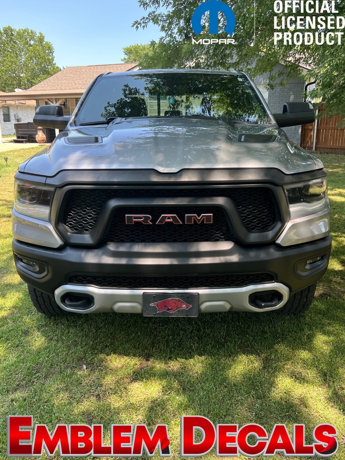 RAM 1500 DT ” R A M ” Grill Emblems Overlay 2 TONE Decal 19 2020 2021 2022 23 24