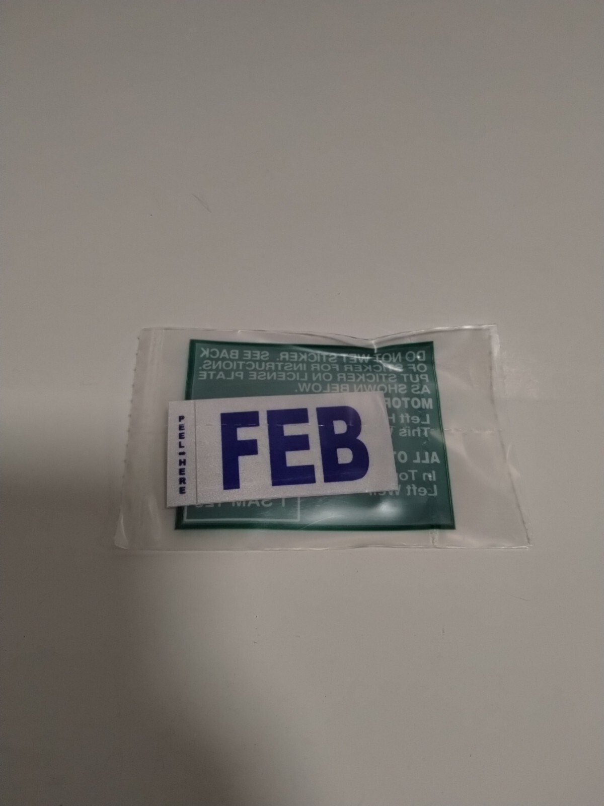 California DMV License Plate Month Sticker February Original Free Shipping