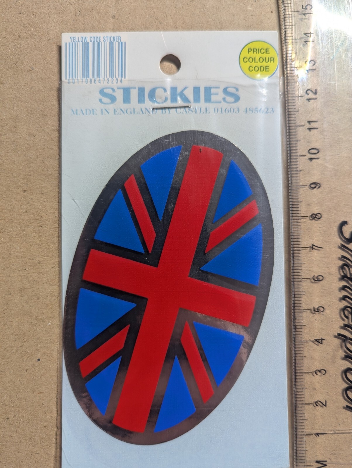 Uk GB Great Britain Flag Emblem Car Van Vinyl Bumper Sticker Decal Silver