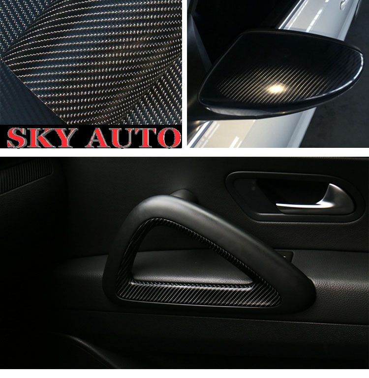 4D Black GLOS Carbon Fiber Vinyl Air Release Pockets Bubble Free